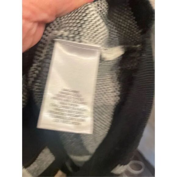 Designers originals L 3/4 sleeve 3 button front open bottom cardigan black white - Picture 6 of 8